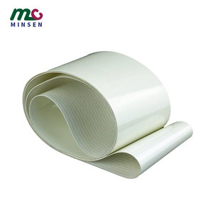 Minsen Aangepaste Eindeloze/Naadloze Witte <span class=keywords><strong>Food</strong></span> <span class=keywords><strong>Grade</strong></span> 3-laags Pu/Pvc Machine Transportband Te Koop - Product Image 4