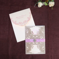 Penutup kertas Glitter undangan ulang tahun dan pernikahan dengan Foil mawar Anime dan gaya musik untuk suvenir pernikahan