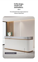 Comptoir de réception moderne laqué blanc durable avec bar d'entreprise et comptoirs de caisse pour hôtel, salle de sport, hôpital