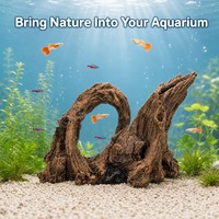 Décoration d'aquarium en résine, arbre flottant artificiel, grotte pour poissons, ornement d'aquarium, accessoire de paysage aquatique, série GM, emballé en Chine