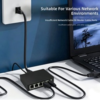 Répartiteur de câble réseau 1 à 5 ports Gigabit, 1 entrée 5 sorties, accès Internet simultané, connecteur adaptateur RJ45