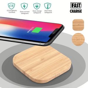 5w Wood Wireless Charger Portable Bamboo Wireless Charger Wireless Phone Usb Charging Station - Product Image 3