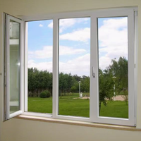 Ventana Corredera de PVC de Último Diseño Norteamericano, Ventanas Correderas de Plástico UPVC
