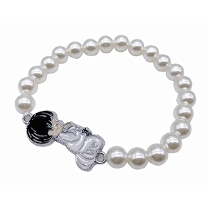 PULSERA de Comunión para Niños con Cuentas de Perlas y Amuleto Religioso, Elegante Set de Regalo de 12 Piezas en Bolsa - Product Image 1