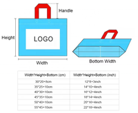 Sac en Polyéthylène Personnalisé avec Poignées Boucles LDPE/HDPE, Sac de Courses en Plastique Cabas avec Votre Logo pour l'Emballage de Vêtements, Sac à Fond Élargi