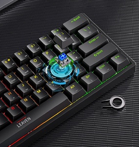 คีย์บอร์ดสำหรับเล่นเกมกลไกแบบมีสาย <span class=keywords><strong>RGB</strong></span> <span class=keywords><strong>61</strong></span>คีย์สวิตช์สีฟ้าแบบถอดเปลี่ยนได้สำหรับคอมพิวเตอร์แล็ปท็อปพีซี - Product Image 4