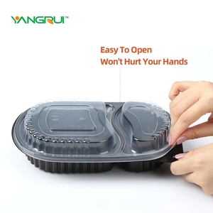 Tái chế thực phẩm nhỏ takeout hộp microwavable nhựa rõ ràng hộp đựng thức ăn bằng nhựa có nắp đậy bán buôn - Product Image 2