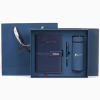 Coffret cadeau carnet A5, carnet de notes pour réunions professionnelles, logo personnalisé, couverture en cuir PU premium, avec stylo et tasse isotherme