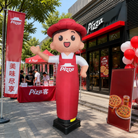 Homme gonflable personnalisé, Sky Dancer Pizza, modèle publicitaire, produit promotionnel avec souffleur