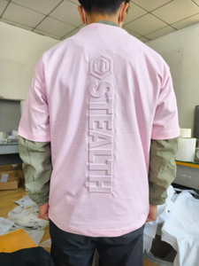 T-shirt <span class=keywords><strong>Homme</strong></span> Tendance Personnalisé en Coton Tricoté Gaufré Couleur Unie pour Vêtements d'Extérieur - Style <span class=keywords><strong>Streetwear</strong></span> - Product Image 1