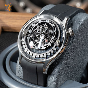 Montres mécaniques automatiques rétrogrades en cristal <span class=keywords><strong>de</strong></span> saphir incurvé coûteuses, logo personnalisé, fibre <span class=keywords><strong>de</strong></span> carbone, <span class=keywords><strong>montre</strong></span> pour homme - Product Image 1