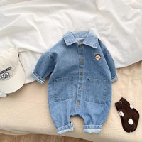 Combinaison Bébé Printemps-Automne pour Garçons et Filles, Motif Cowboy Ours, Style Européen, Vêtements d'Escalade pour Nourrissons, Nouveau Modèle