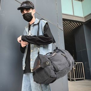 Wholesale Custom Logo Canvas Student Duffle <b>Backpack</b> Unisex Portable Outdoor Travel Bag Zipper Simple Design Leisure <b>Backpack</b> - Product Image 6