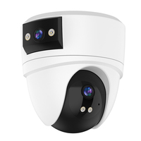 Cámara de Seguridad Solar 4G LTE Inalámbrica 1080P PTZ con Doble Lente, Alimentada por Batería, Detección Humana por IA, Cámara para Exteriores