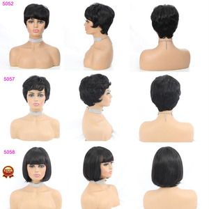 Offre Spéciale naturel Pixie Coupe perruque de cheveux humains <span class=keywords><strong>machine</strong></span> à <span class=keywords><strong>coudre</strong></span> faite perruques perruques de cheveux humains pour les femmes noires - Product Image 6