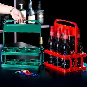 6 pacchi porta bottiglie di birra pieghevole 6 porta birra <span class=keywords><strong>in</strong></span> <span class=keywords><strong>plastica</strong></span> per attività all'aperto porta vino birra cestino per il trasporto di birra - Product Image 6