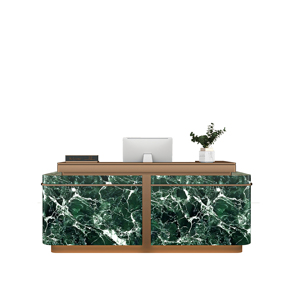 Escritorio de recepción de laca de lujo y luz moderna para empresa salón de belleza Hotel clínica médica y dental como mesa de cajero - Product Image 6