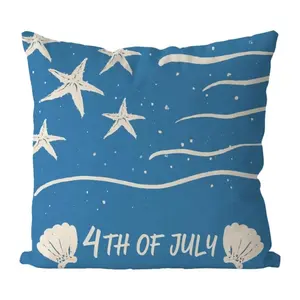 4 juillet taies d'oreiller océan jour de l'indépendance jeter taie d'oreiller jour commémoratif bleu housse de coussin pour canapé décor