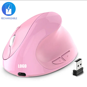 Küçük adet hızlı özelleştirme pembe kız kadın için şarj edilebilir kompakt boyut kablosuz ergonomik fare - Product Image 1