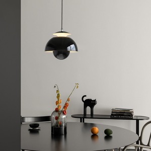 Vintage Bauhaus Pendant Lamp Iron Body Led <b>Light</b> Adjustable Height For Bedroom <b>Dining</b> Room Bar Hotel Lighting - Product Image 3