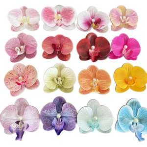 Nuevas Pinzas <span class=keywords><strong>para</strong></span> <span class=keywords><strong>el</strong></span> Cabello con Flores de Phalaenopsis Simuladas <span class=keywords><strong>en</strong></span> los Bordes que Crean una Atmósfera de Alta Gama. Clips de Pico de Pato - Product Image 1