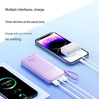 HDL OEM/ODM Hot New Portable PowerBank 10000mAh Produit personnalisé avec 4 câbles banque de puissance pour iphone longue durée
