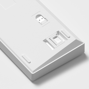<span class=keywords><strong>Clavier</strong></span> mécanique sans fil Zornher ZH100 Pure White 100 touches, interrupteurs silencieux Gateron, RGB, logo personnalisé, tri-mode, pour le bureau - Product Image 3