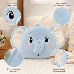 ตุ๊กตาช้างน้อยสั่งทำยอดฮิต หมอนหนุนเด็ก ตุ๊กตาช้างสีฟ้า - Product Image 2