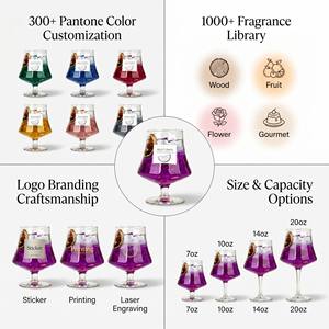 Luxury Realistic Cocktail Glass Scented Soy Wax <b>Candle</b> Lemon Garnish For Modern Home Decor Wholesale Private Label Premium <b>Set</b> - Product Image 2