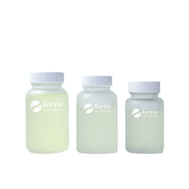 100ml 120ml 150ml klare Milchglas flasche/Glas und benutzer definierte Plastik kappe für Medizin Tablette Pille Kapsel Bio lebensmittel