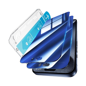 9H Bảo Hiểm Đầy Đủ Dễ Dàng Cài Đặt Màu Xanh Mát Mẻ Sự Riêng Tư Chống Nhìn Trộm Tempered Glass Bảo Vệ Màn Hình Cho iPhone 15 16 Pro Max Cộng Với - Product Image 1