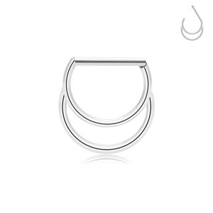 F136 titanio D forma nariz anillo pendientes 16G medio anillo oreja cartílago Tragus Helix Conch Piercing joyería - Product Image 1