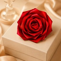 Ruban en polyester satiné rouge uni de 1-1/2 pouce, 100 yards, bobine de ruban, pour bouquets de fleurs, emballage cadeau, fabrication de roses, artisanat fait main