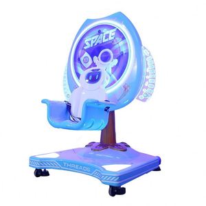 Novedad 2024 Máquina de juego infantil interactiva operada con monedas, tipo columpio, con mecanismo de empuje de monedas, elevador de rueda gigante y coche columpio espacial - Product Image 1