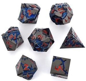 Juego de Dados DND con Caja de Regalo, Diseño de Dragón, Dados Poliédricos de Sangre, Juego de Rol, Juego de Dados D y D Hechos a Mano - Product Image 5