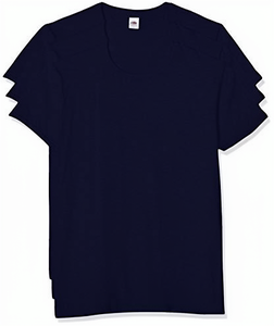 Camiseta Vintage Fruit of the Loom Iconic, Ligera, de Jersey Anillado, Sólida, Paquete de 3, para Hombre, Azul (Azul Marino Intenso AZ), Talla XX-Large (2XL) - Product Image 1