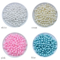 Vente en gros d'accessoires de vêtement en plastique imitation Faux ABS colorés en vrac perles de perles trous droits pour la fabrication de bijoux de collier