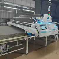 Machine d'étalement automatique pour tissus tissés, tricotés et non tissés, y compris interlock, toile et denim