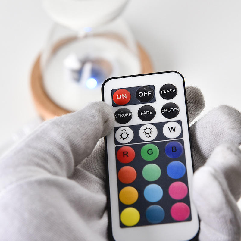 Modern Glass 30/50 Minutes 8/24 Hours Virtual LED Hourglass Sand Watch Timer with Luminova