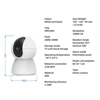 Venta caliente 1080P 2MP 3MP Wifi Cámara de detección de movimiento interior PTZ inalámbrica Cámara inteligente con visión nocturna