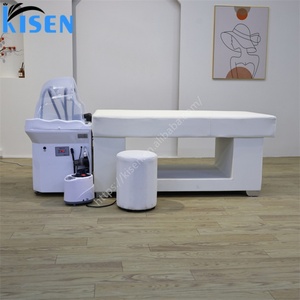 KISEN Lit de lavage capillaire professionnel avec douches multiples, circulation d'eau, vapeur thérapeutique, massage et bac portable - Product Image 4