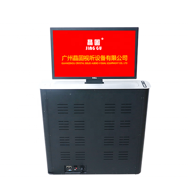 JGST OEM/ODM Large 20 22 24 27in Lift Screen Monitor Flip up Anti-pinch LCD Lift Motorized Hidden Lift Monitor for Conference