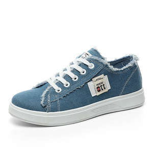 Mocassins en toile polyvalents à lacets pour femme, tendance été-automne 2026, respirants, à semelle épaisse et rehaussée, style étudiant - Product Image 6