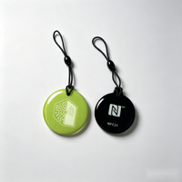 Porte-clés NFC en époxy personnalisé, porte-clés promotionnel avec logo pour le partage sur les réseaux sociaux