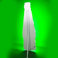 Bouteilles à boire rectangulaires en verre de style laboratoire de 250ml-330ml Couvercles en aluminium Flacons décoratifs publicitaires uniques LED Direction néon
