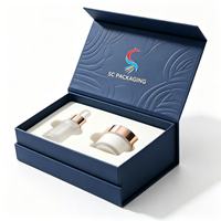 Caja de Regalo Magnética Personalizada, Ecológica, de Cartón Rígido Cuadrado, con Ventana Abatible, Esponja de Algodón Perlado, Cinta con Relieve, para Cosméticos