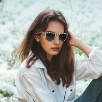 Lunettes de soleil Y2K unisexes portables Lunettes de soleil pliables pour hommes et femmes Cadeaux promotionnels