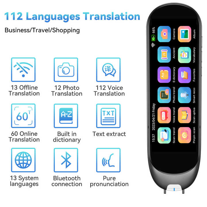 Cuffie Traduzione Simultanea MONODEAL AI - 134 Lingue, Bluetooth 5.3, Conduzione Ossea - Per Viaggi E Apprendimento - Foto 4