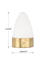 Abat-jour en tissu laiton vintage lampe de table tactile support en métal avec lampe décorative à batterie avec douille E27 A8350-1/2