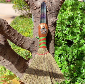 Balai en cristal de sceptre pour Halloween, canne de sorcière naturelle, balai de sorcière en quartz clair pour la décoration de la maison - Product Image 5